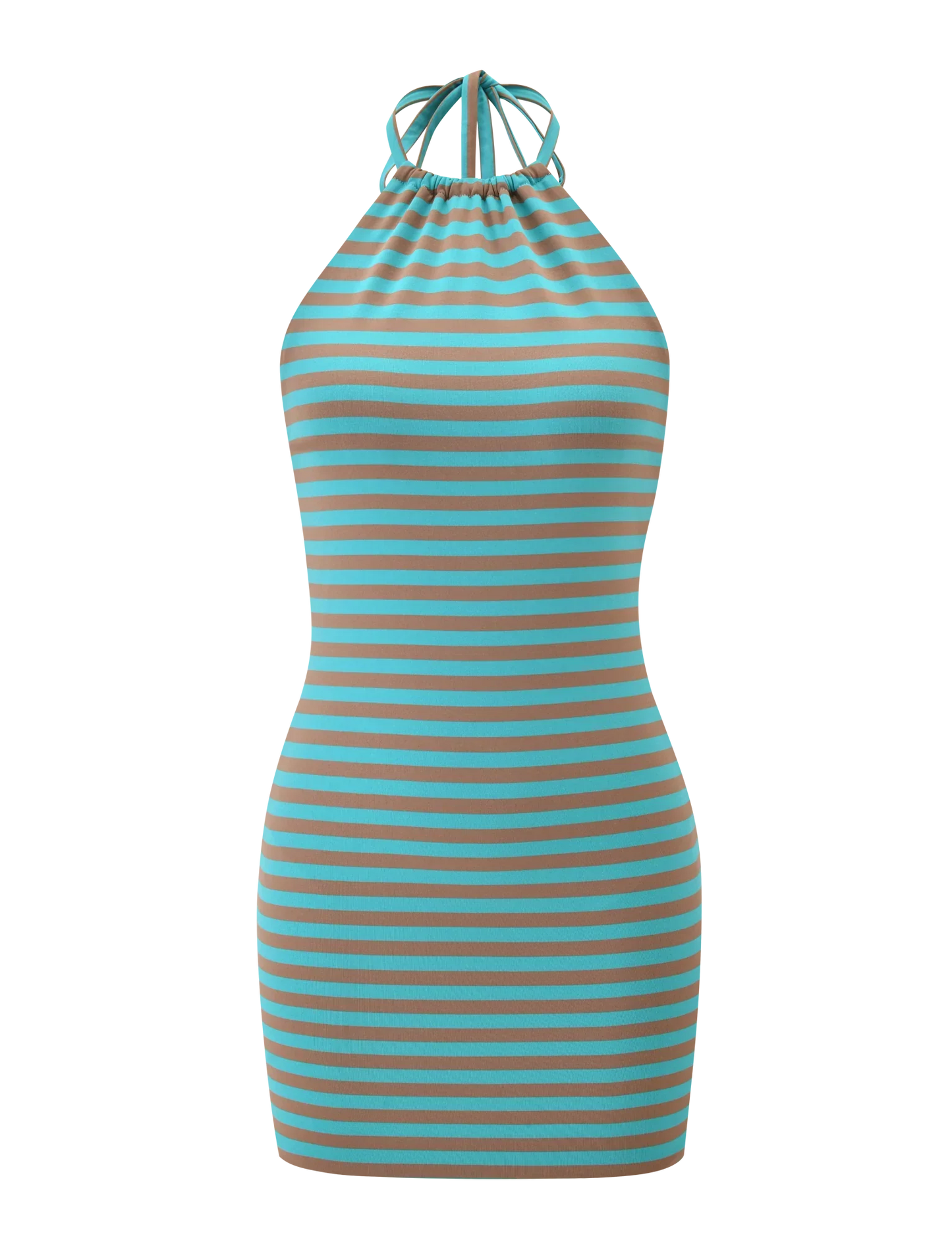 Women's Aqua Satin Ruched Mini Homecoming Party Dress