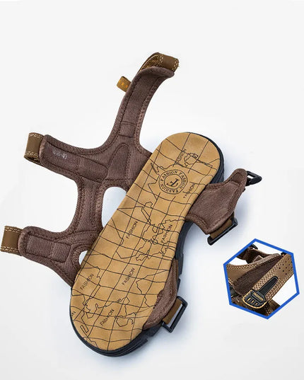 Men's Adjustable Strap Sport Sandals with a Cushioned Sole