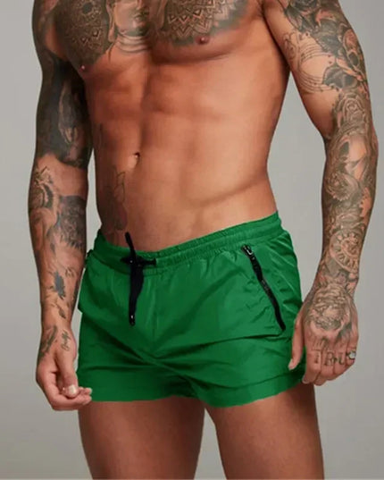 Men's Athletic Swim Shorts with Zippered Pockets
