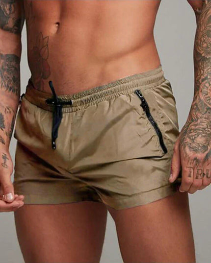 Men's Athletic Swim Shorts with Zippered Pockets