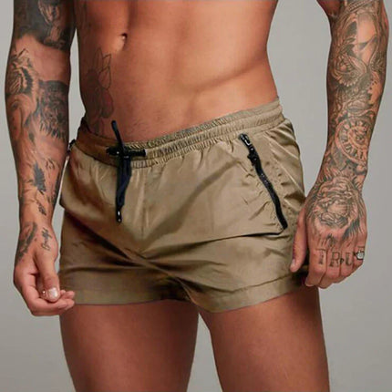 Men's Athletic Swim Shorts with Zippered Pockets