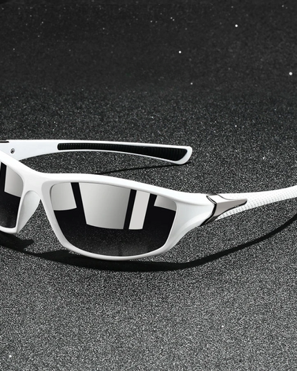 Men's Black Sunglasses with a Bright Temple Accent