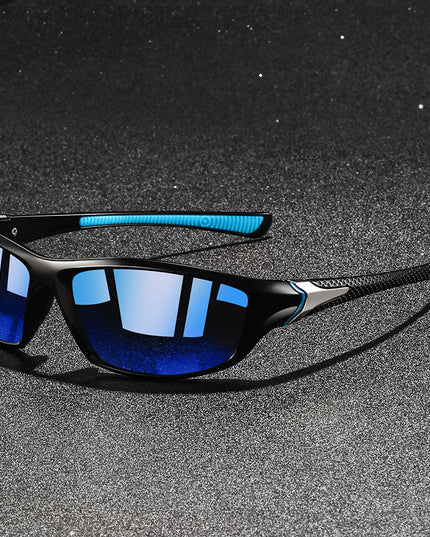 Men's Black Sunglasses with a Bright Temple Accent