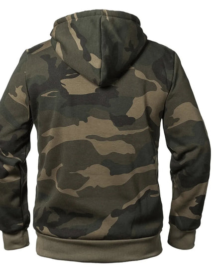 Men's Camo Pullover Hoodie with a Drawstring Hood