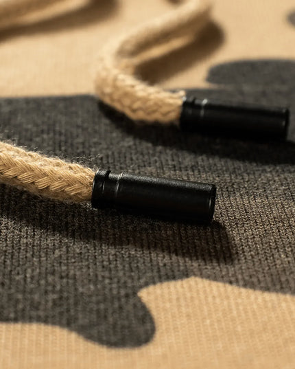 Men's Camo Pullover Hoodie with a Drawstring Hood