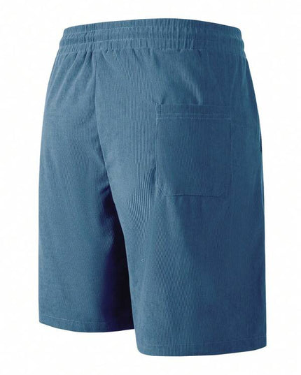 Men's Casual Corduroy Shorts with an Elastic Drawstring