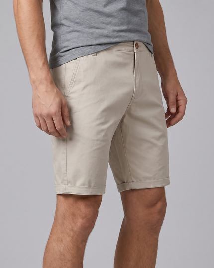 Men's Chino Shorts in Cotton with Side Pockets