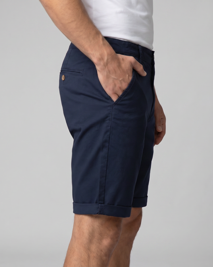Men's Chino Shorts in Cotton with Side Pockets