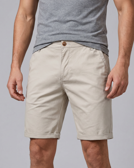 Men's Chino Shorts in Cotton with Side Pockets