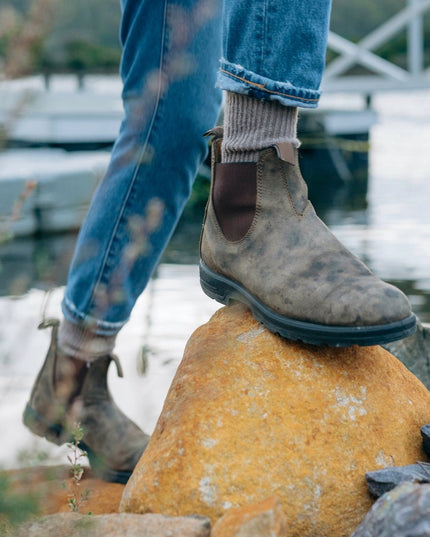 Men's Chunky-Sole Chelsea Boots with Elastic Sides