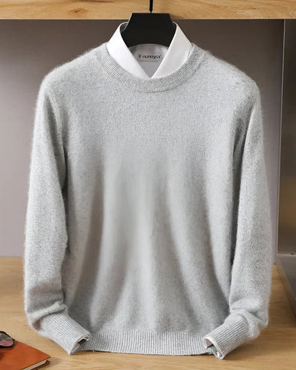 Men's Crewneck Pullover with a Round Neck