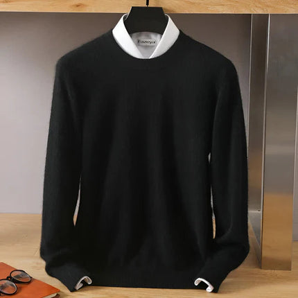 Men's Crewneck Pullover with a Round Neck