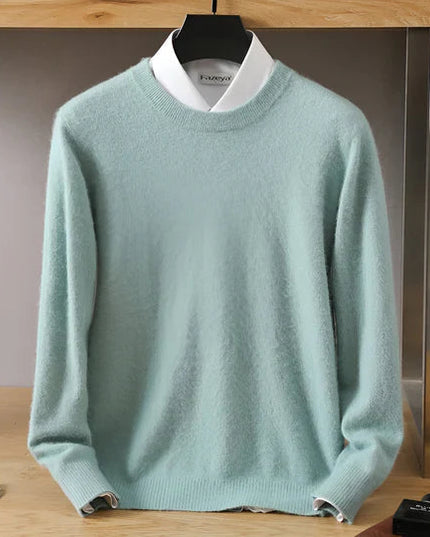 Men's Crewneck Pullover with a Round Neck