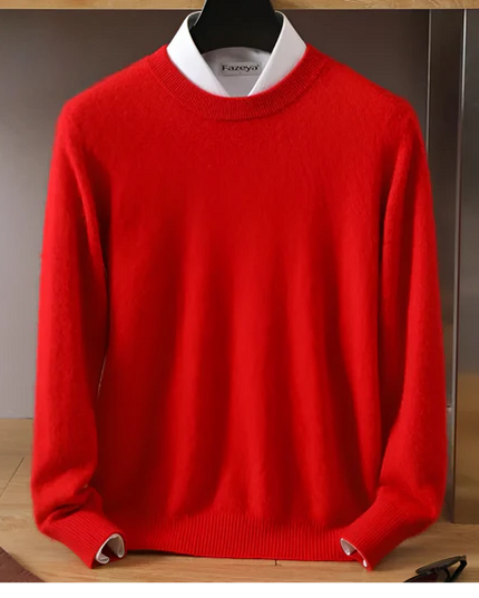 Men's Crewneck Pullover with a Round Neck