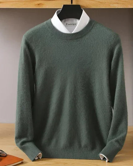 Men's Crewneck Pullover with a Round Neck