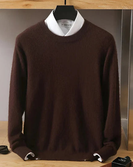 Men's Crewneck Pullover with a Round Neck