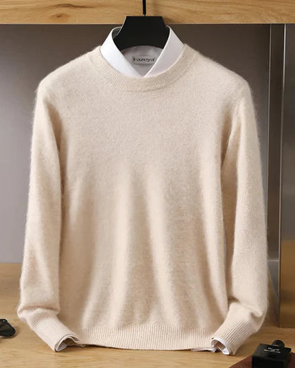Men's Crewneck Pullover with a Round Neck