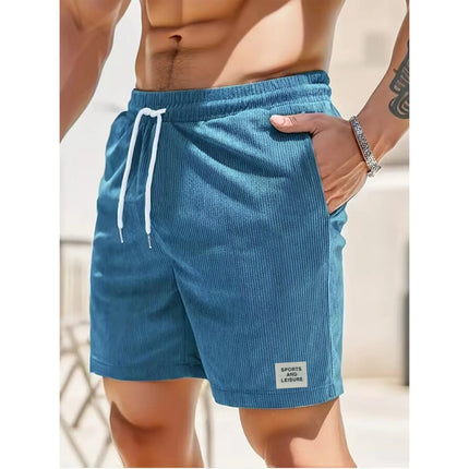 Men's Drawstring Shorts in a Corduroy Finish