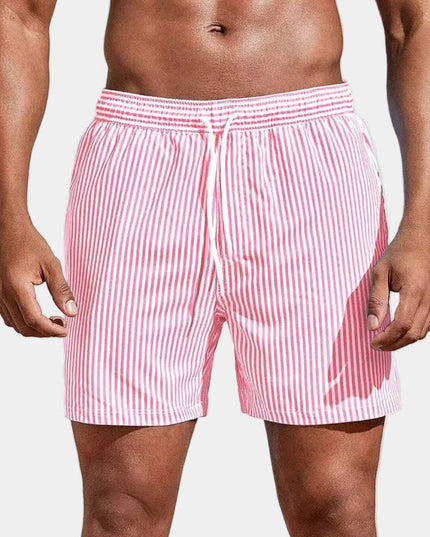 Men's Drawstring Shorts in a Fine Stripe Print
