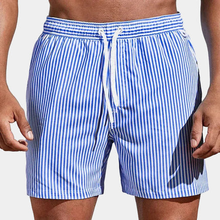 Men's Drawstring Shorts in a Fine Stripe Print