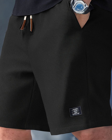 Men's Drawstring Shorts in a Waffle Knit Texture