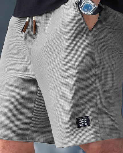 Men's Drawstring Shorts in a Waffle Knit Texture