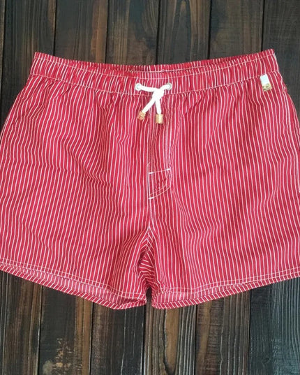 Men's Drawstring Swim Shorts in a Vertical Stripe