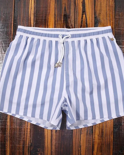 Men's Drawstring Swim Shorts in a Vertical Stripe