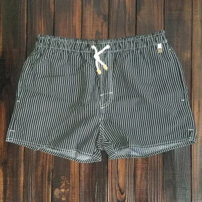 Men's Drawstring Swim Shorts in a Vertical Stripe
