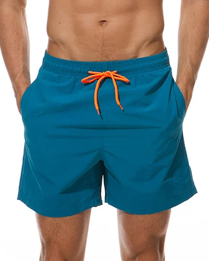Men's Drawstring Swim Shorts with an Elastic Waistband
