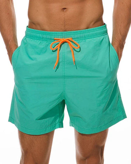 Men's Drawstring Swim Shorts with an Elastic Waistband