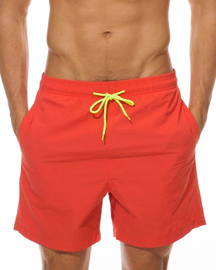 Men's Drawstring Swim Shorts with an Elastic Waistband