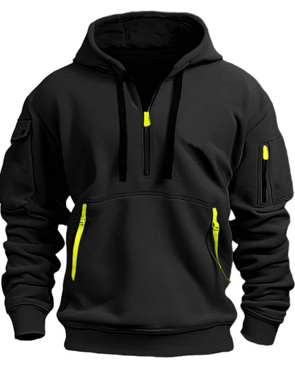 Men's Everyday Long Sleeve Zip Pocket Winter Hoodie