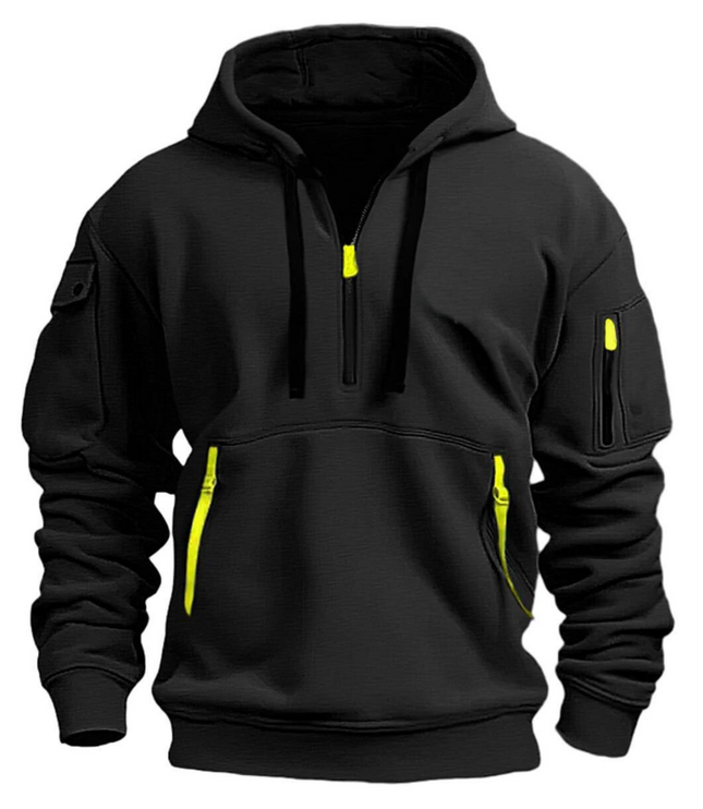Men's Everyday Long Sleeve Zip Pocket Winter Hoodie