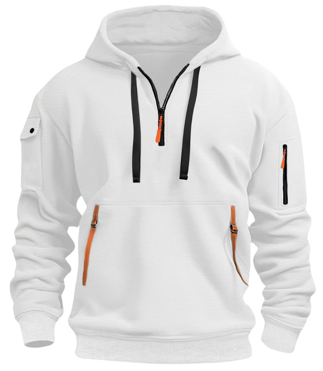 Men's Everyday Long Sleeve Zip Pocket Winter Hoodie
