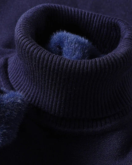 Men's Fine Knit Turtleneck Sweater for Layering