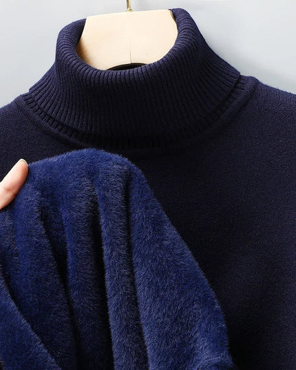 Men's Fine Knit Turtleneck Sweater for Layering