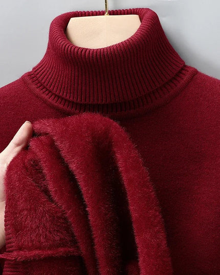Men's Fine Knit Turtleneck Sweater for Layering