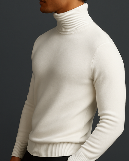 Men's Fine Knit Turtleneck Sweater for Layering