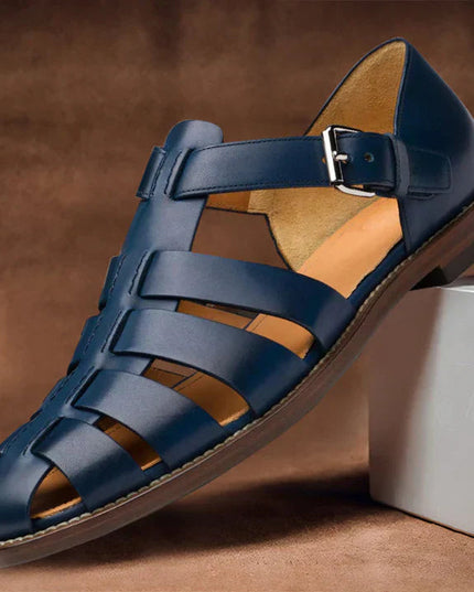 Men's Fisherman Sandals with a Leather Buckle Strap