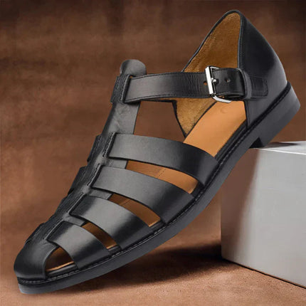 Men's Fisherman Sandals with a Leather Buckle Strap