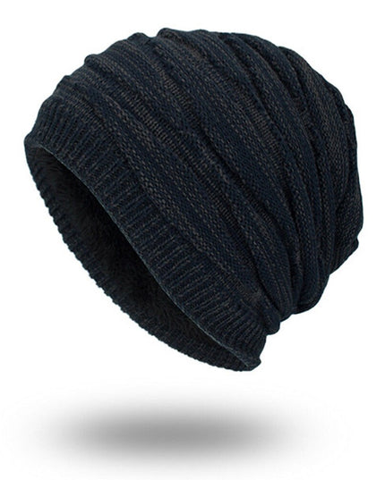 Men's Fleece-Lined Beanie in a Ribbed Knit
