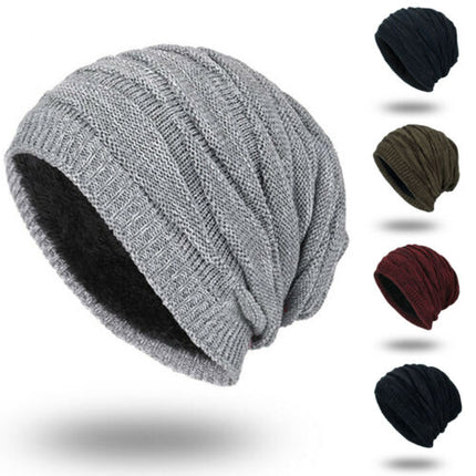 Men's Fleece-Lined Beanie in a Ribbed Knit