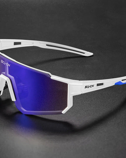 Men's Full-Coverage Sunglasses with a Curved Shield Lens
