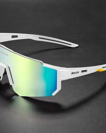 Men's Full-Coverage Sunglasses with a Curved Shield Lens