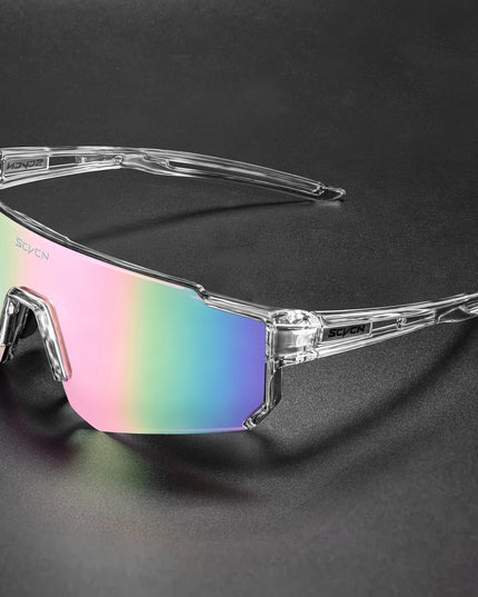 Men's Full-Coverage Sunglasses with a Curved Shield Lens