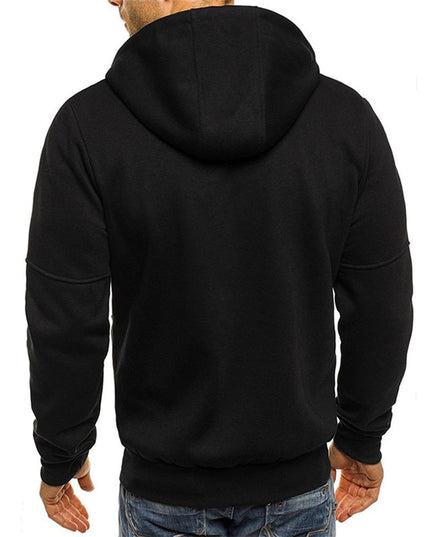 Men's Full-Zip Hooded Sweatshirt Casual Zip Hoodie
