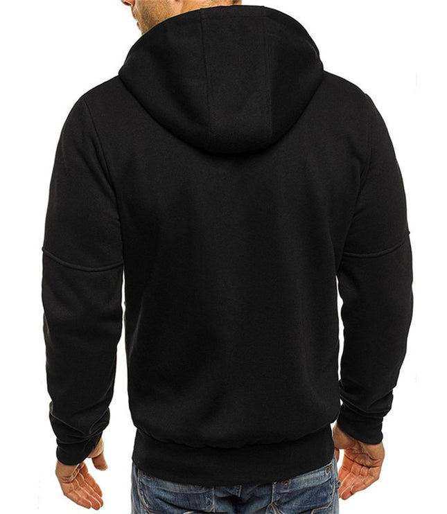 Men's Full-Zip Hooded Sweatshirt Casual Zip Hoodie