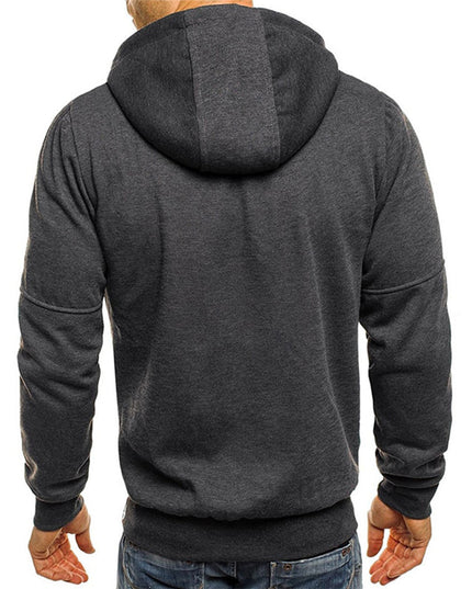 Men's Full-Zip Hooded Sweatshirt Casual Zip Hoodie