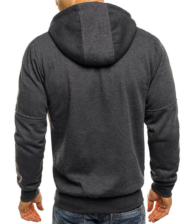Men's Full-Zip Hooded Sweatshirt Casual Zip Hoodie